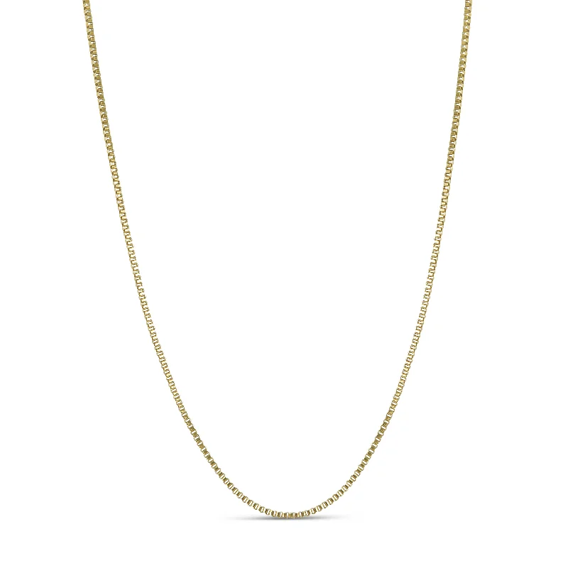 Elegant necklaces and pendants with infinity symbols for timeless designs-Box Chain Necklace - Gold