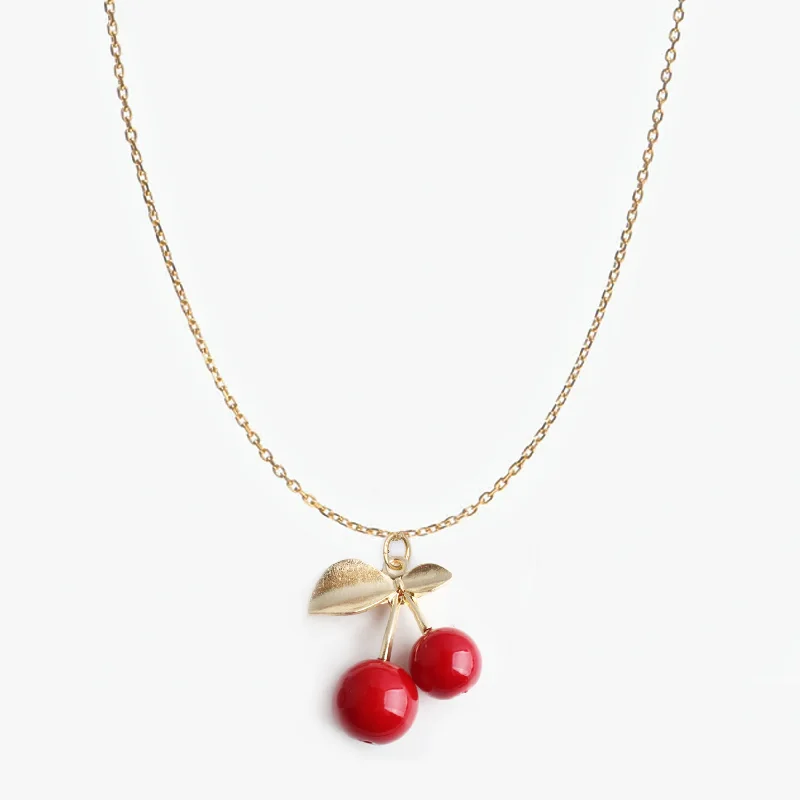 Stunning necklaces and pendants with aquamarine stones for a serene effect-The Cherry Bomb Necklace