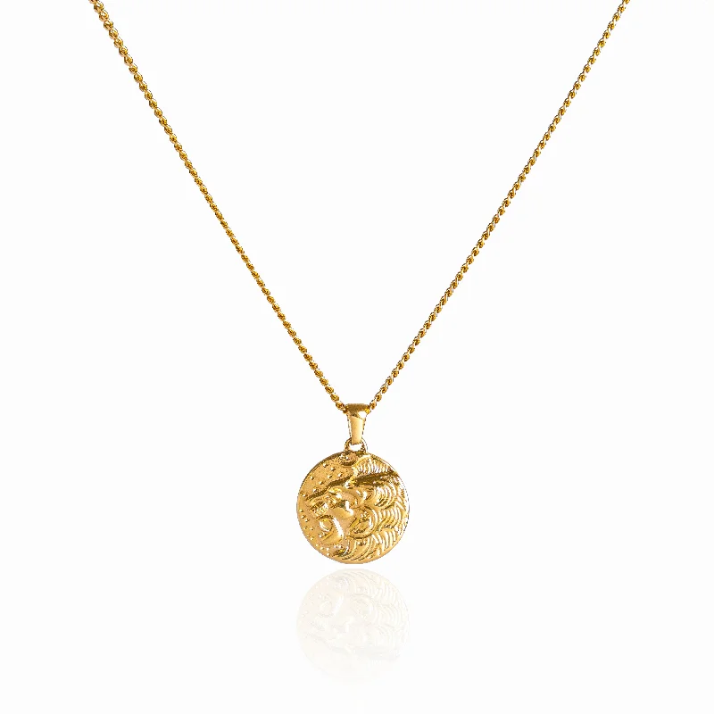 Best necklaces and pendants with statement designs for a fashionable accessory-Lion Pendant Necklace - 18K Gold Plated