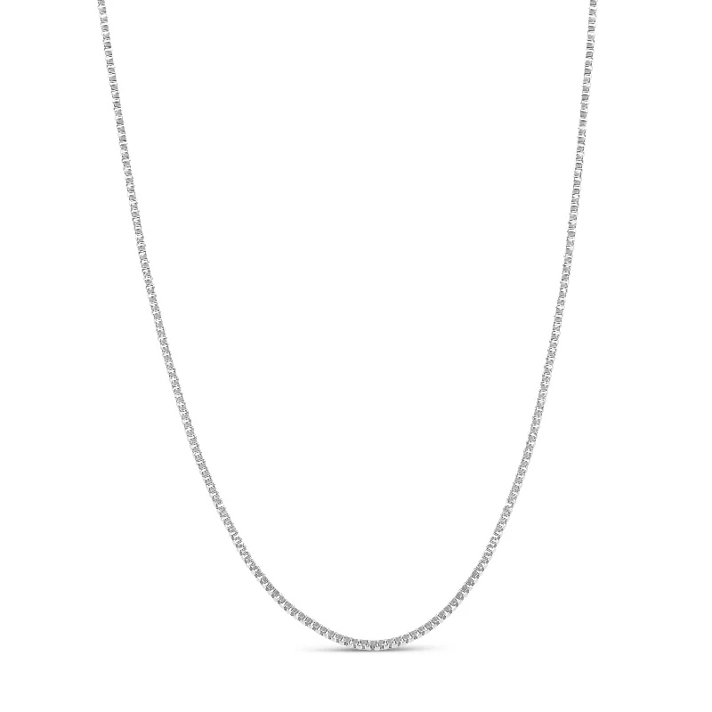 Stunning necklaces and pendants with birthstone pendants for a personal touch-Box Chain Necklace - Silver