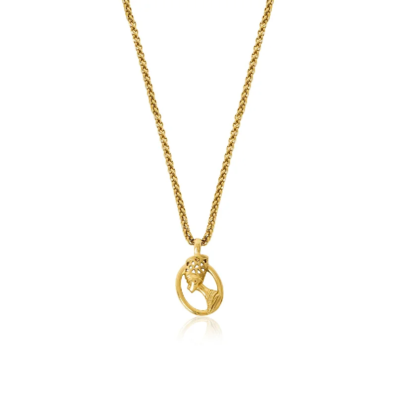 Necklaces and pendants with abstract shapes for a modern, creative appearance-Pharaoh Pendant Necklace - Gold