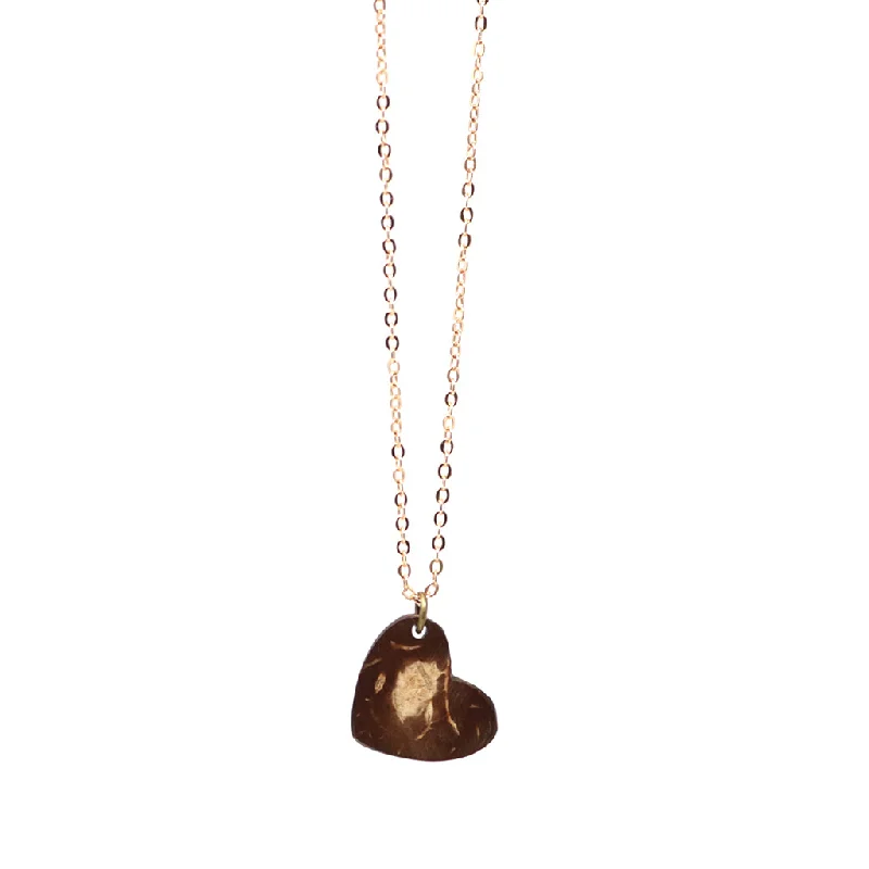 Best necklaces and pendants with turquoise stones for a vibrant boho-chic look-Rose Gold Coconut Heart Necklace