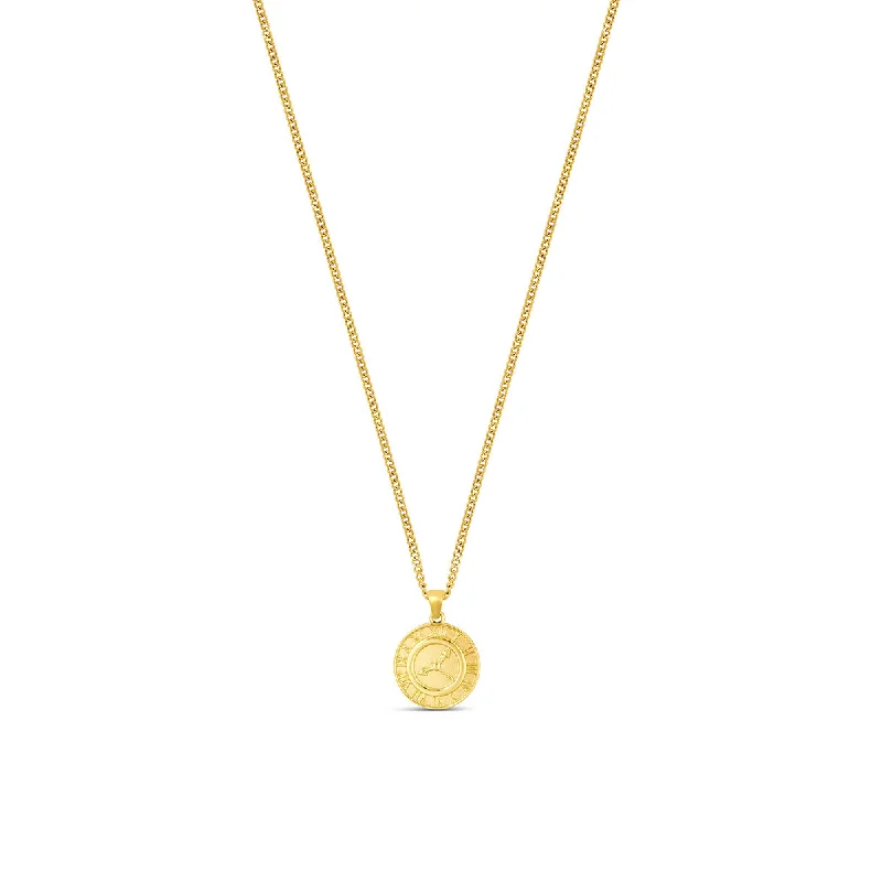 Best necklaces and pendants with black diamonds for an edgy, bold statement-Clock Pendant Necklace - Gold