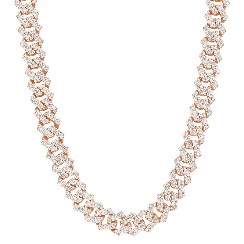 Stylish necklaces and pendants with diamonds for a glamorous and elegant look-Diamond Miami Cuban Necklace - 14k Gold 15mm