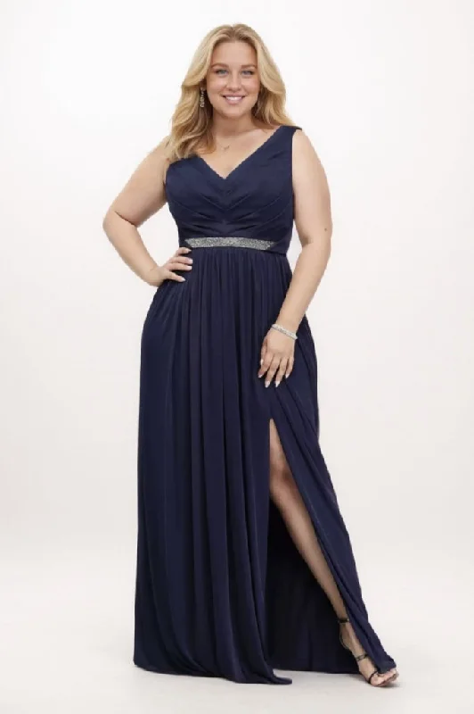 Blue Dresses for Classic -A-Line Maxi Chiffon Bridesmaid Dress CB0787