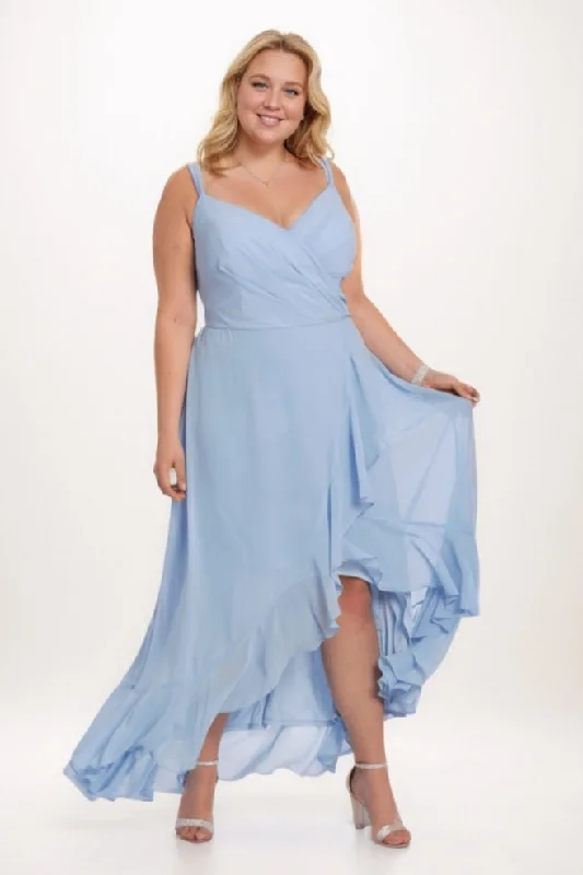 Linen Dresses for Breathable -A-Line Maxi Chiffon Bridesmaid Dress CB0771