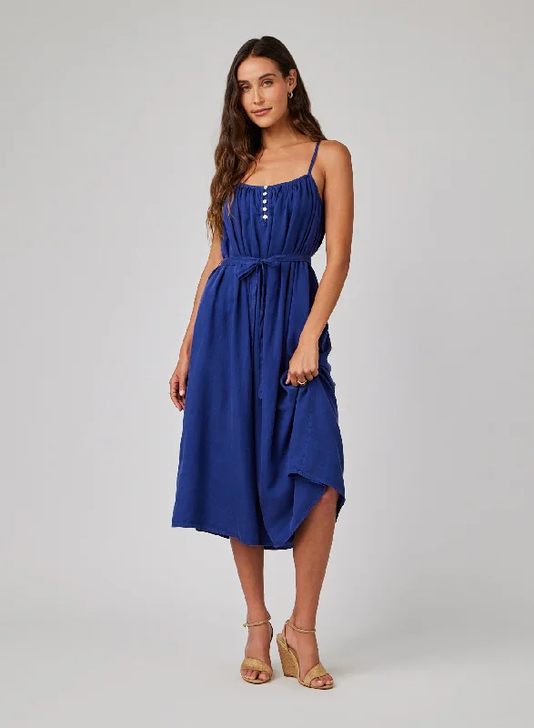 Low-waisted Dresses for Relaxed -FLOWY CAMI MAXI DRESS