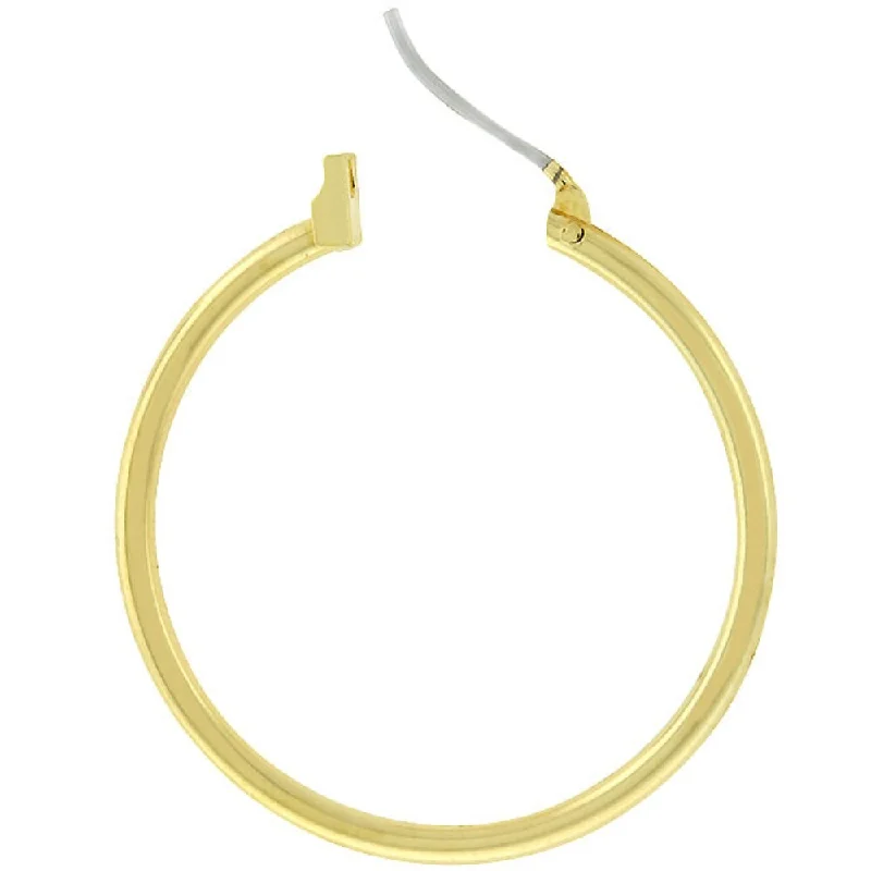 Drop Earrings for Birthday Celebration -Leverback Classic Small Hoop Earrings for Women - 32.5 (mm) X 30.2 (mm) X 2 (mm)