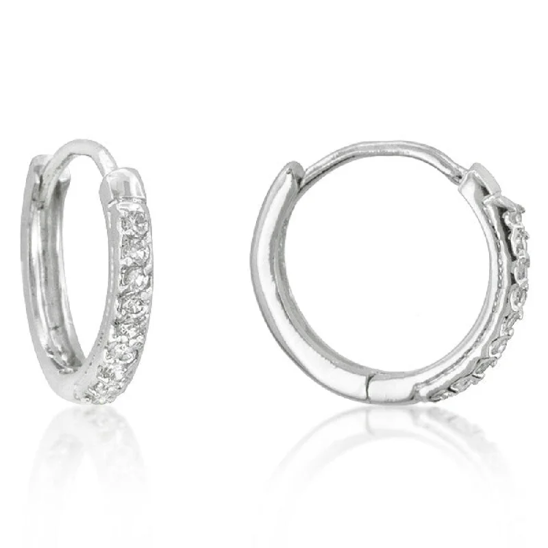 Drop Earrings for Prom Night -Classic Tiny Hoop Earrings - 13.2 (mm) X 14 (mm) X 1.8 (mm)