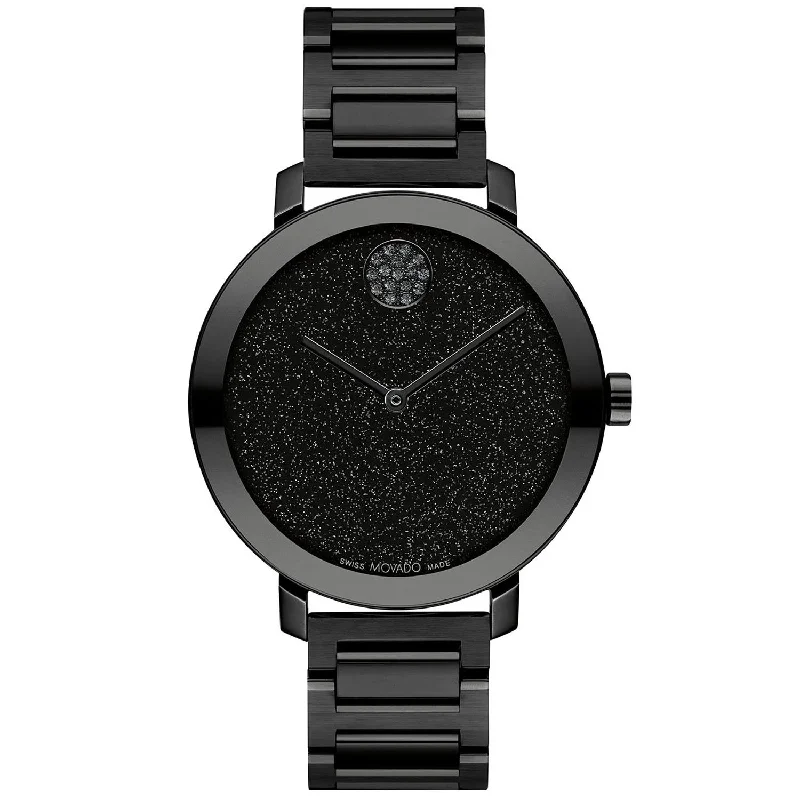 Waterproof sport watches for men with large faces and functional design -Movado Women's Bold Black Dial Watch