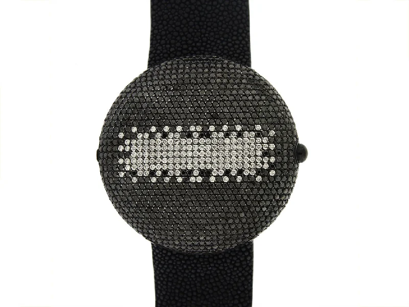 Casual sports watches for women with fitness features and vibrant colors -Christian Koban 'Clou' Black Diamond Dinner Watch in Stainless Steel