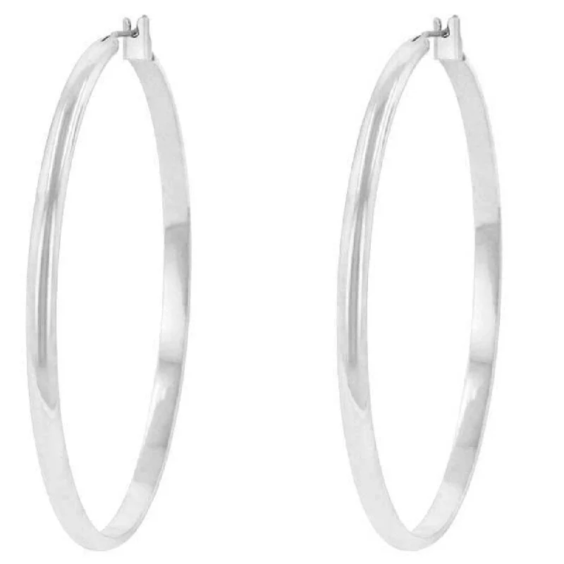 Gold Drop Earrings for Women -Luxury Classic Hoop Earrings Rhodium Plated Ideal For Everyday Wear - 52.7 (mm) X 53.5 (mm) X 1.3 (mm)