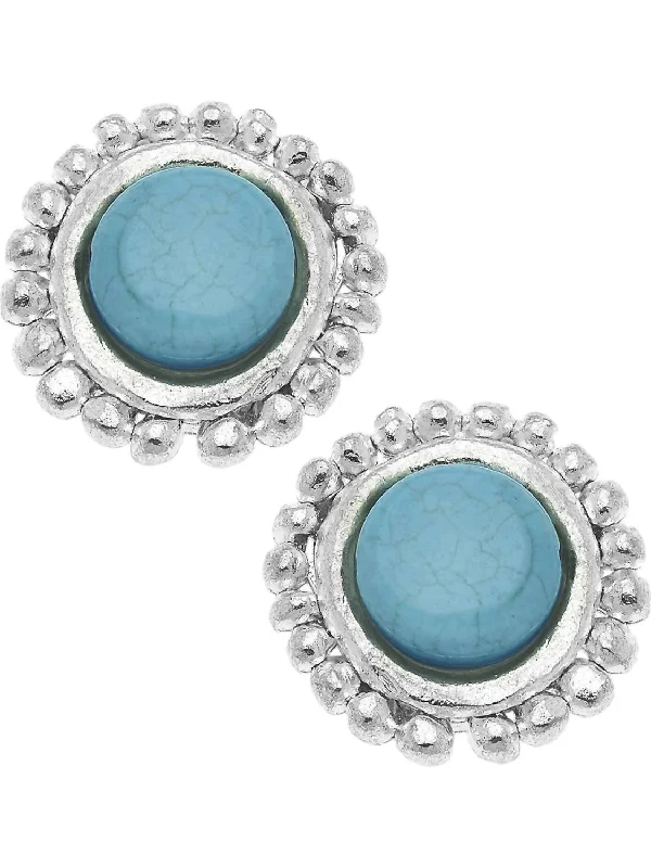 Drop Earrings for School Uniform -Genuine Pierced Earrings In Blue