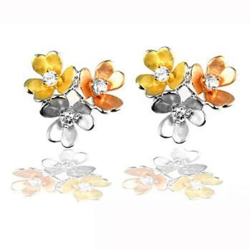 Magnetic Closure Drop Earrings for Easy -Luxury Cluster Blossom Earrings Ideal For Special Occasions And Everyday Wear - 15.5 (mm) X 15.9 (mm) X 16.1 (mm)