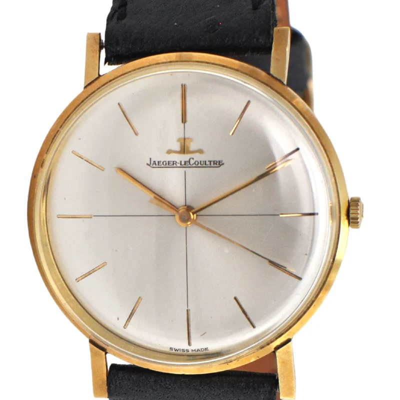 Luxury diamond watches for women with sparkling accents for glamorous look -Mid-Century Jaeger LeCoultre Automatic 18K Gold Watch C.1970