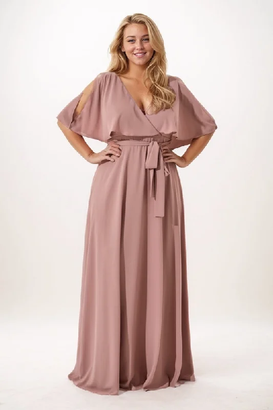 Pencil Dresses for Slimming -A-Line Maxi Chiffon Bridesmaid Dress CB0759