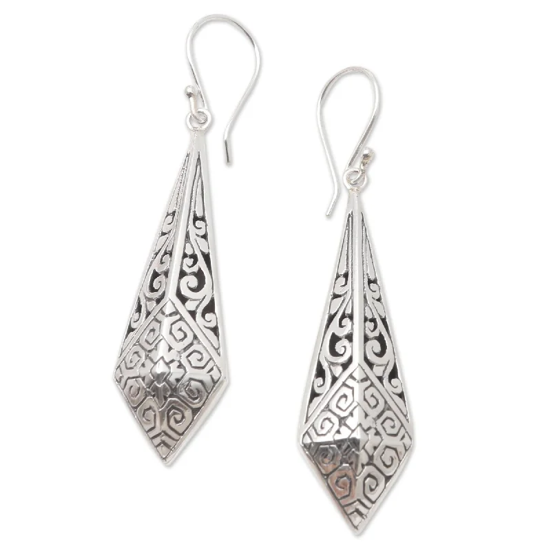 Off-shoulder Dresses for Feminine -Novica Handmade Dress Up Sterling Silver Dangle Earrings