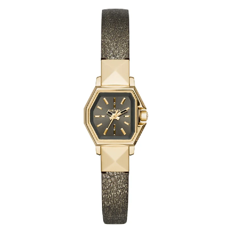 Elegant dress watches for women with leather straps and refined aesthetics -Diesel Women's Grey dial Watch