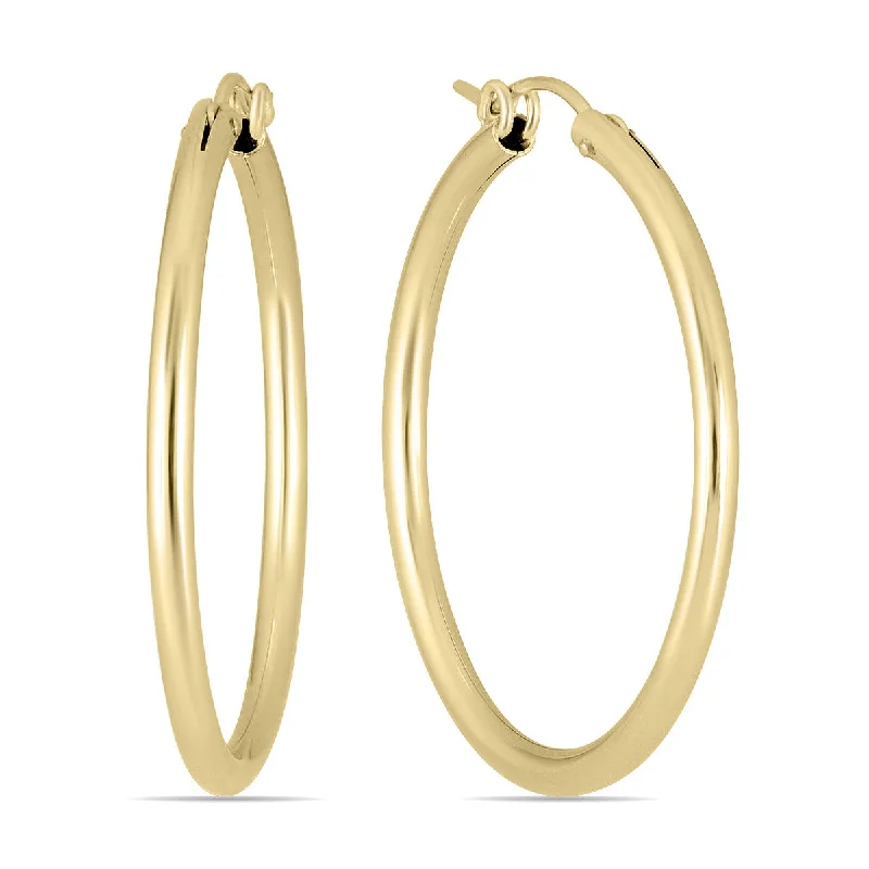 Square Drop Earrings for Modern -14K Yellow Gold Filled Hoop Earrings 34Mm