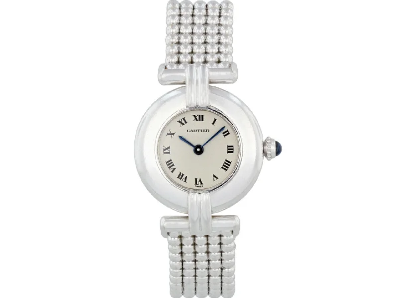 Vintage leather watches for men with distressed finish for retro style -Cartier Coliseé Ladies Watch in 18K