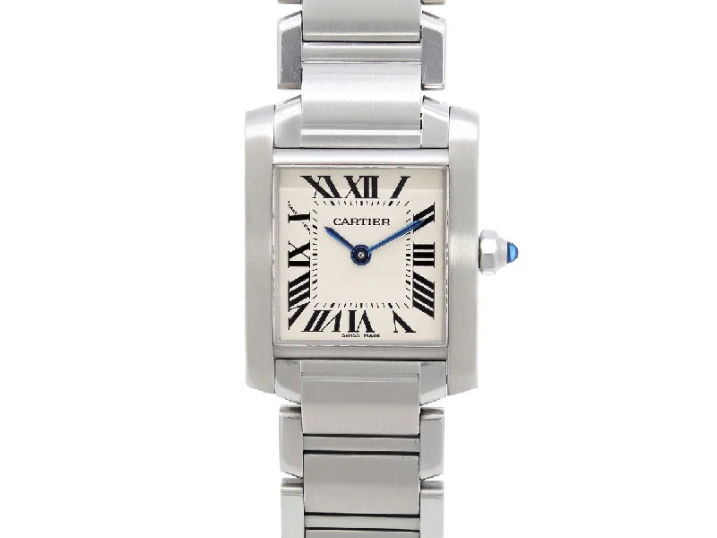 Casual digital watches for men with stopwatch and alarm functions -Cartier 'Tank Française' Watch in Stainless Steel