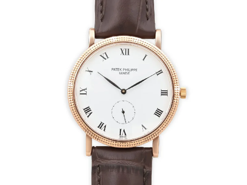 Classic analog watches for men with timeless design and durable construction -Patek Philippe 'Calatrava' Watch in 18K Rose Gold, 33 mm