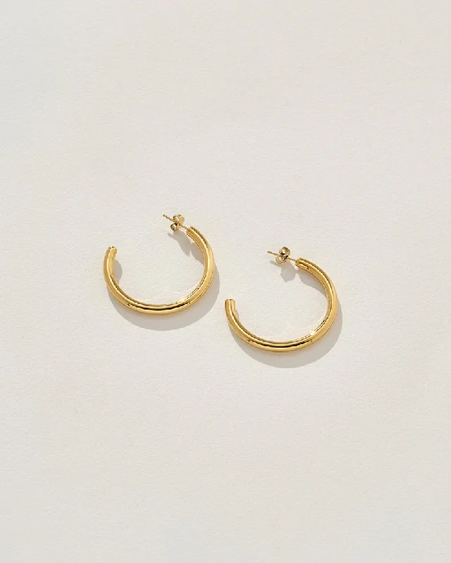 Magnetic Closure Drop Earrings for Easy -Joyce Earrings in Gold