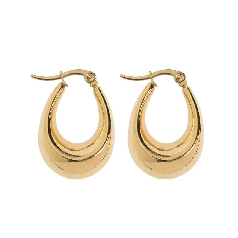 Drop Earrings for Evening Gown -Droplet Hoop Earrings