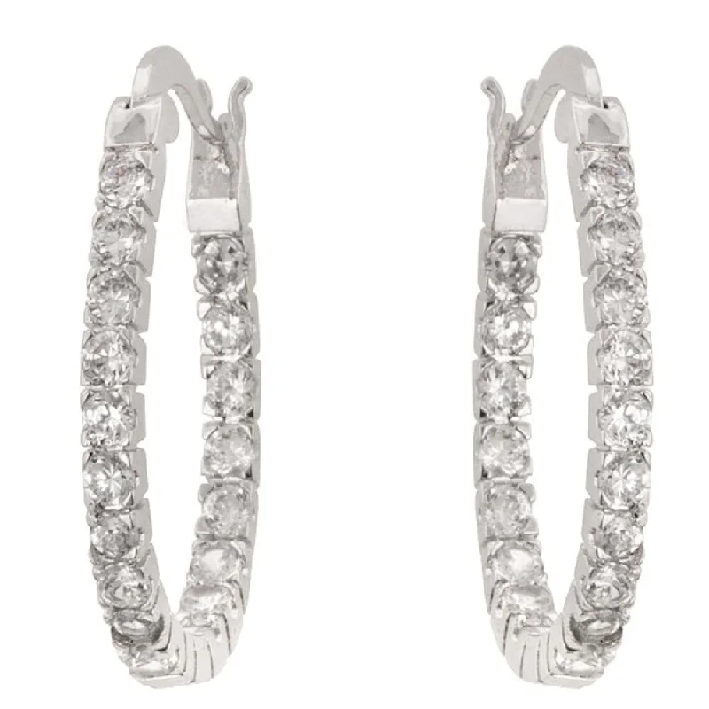 Drop Earrings with Knot Designs -Inside-Out Hoop Earrings - 27 Mm L X 2.5 Mm W X 2.5 Mm H