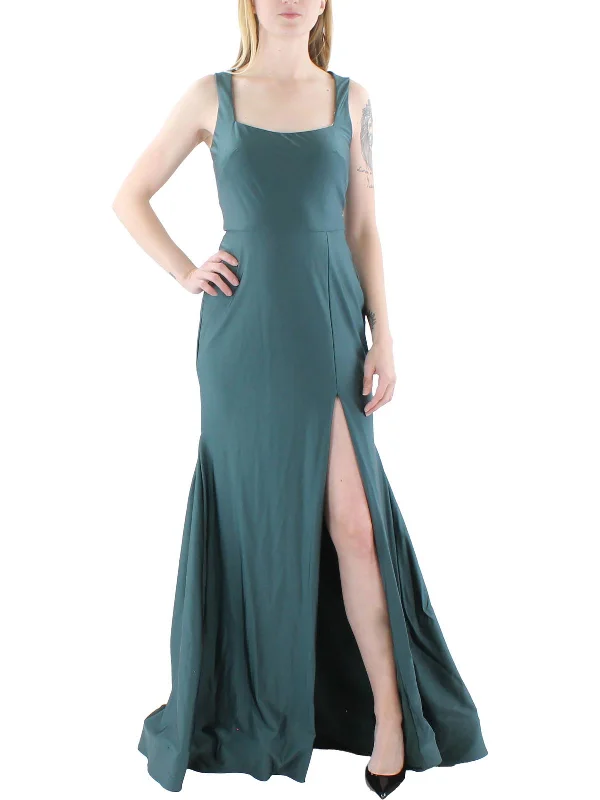 Bohemian Dresses with Tassels -Womens Satin Mermaid Evening Dress