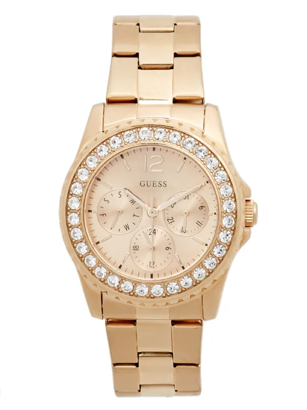 Rose gold-plated watches for women with sleek design and luxury finish -Rose Gold-Tone Multifunction Watch