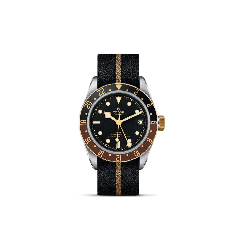 Gold-plated watches for men with luxurious design and timeless appeal -Black Bay GMt S&G