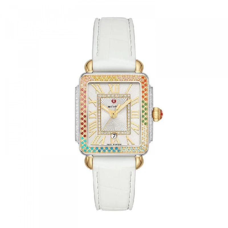 Sporty watches for women with durable straps and water resistance for fitness -Deco Madison Mid Carousel Diamond Dial Watch