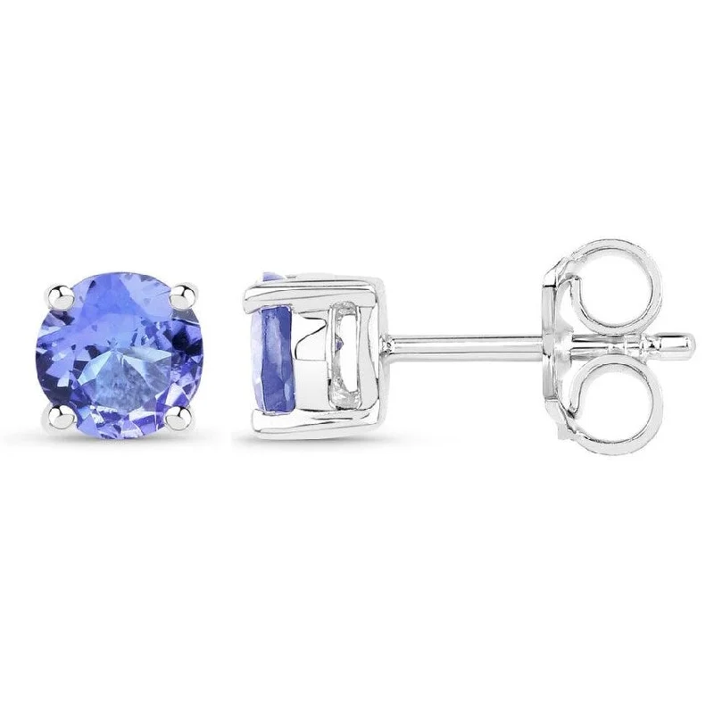 Drop Earrings for Office Wear -Donatello Gian 925 Sterling Silver Genuine Tanzanite Gemstone Earrings