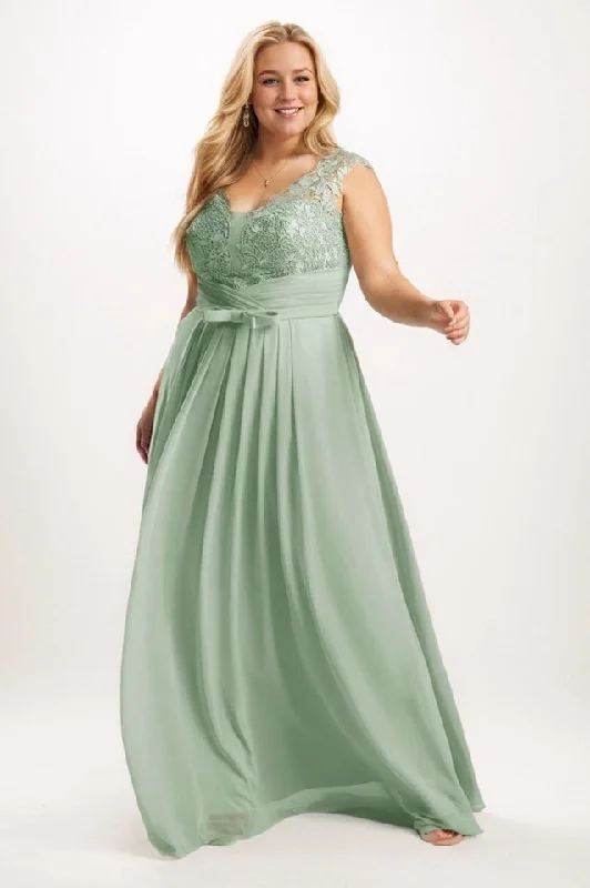 Casual Dresses for Everyday -A-Line Maxi Chiffon Bridesmaid Dress CB0732