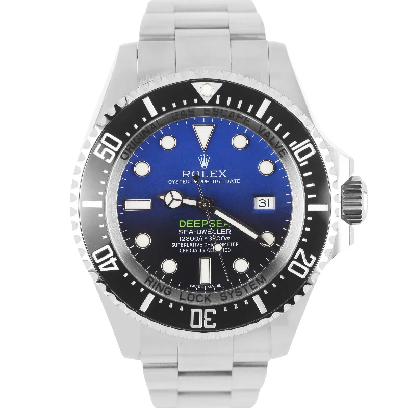 Fashion watches for men with unique dials and contemporary style -Rolex Sea-Dweller Deepsea 'James Cameron' PAPERS Blue 44mm 116660 Watch BOX