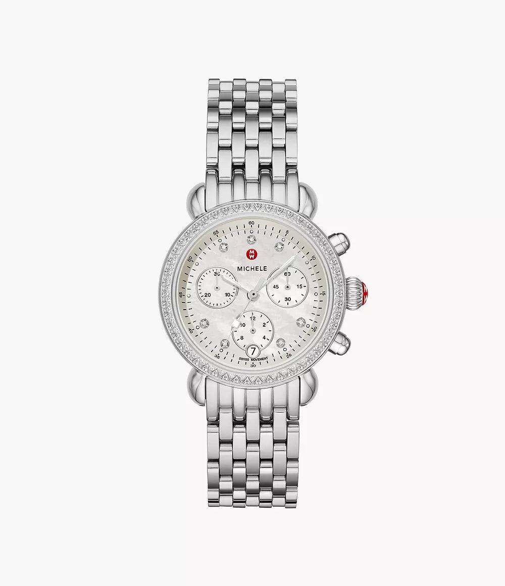 Elegant watches for women with crystal embellishments and refined design -CSX 36 Stainless Diamond Watch