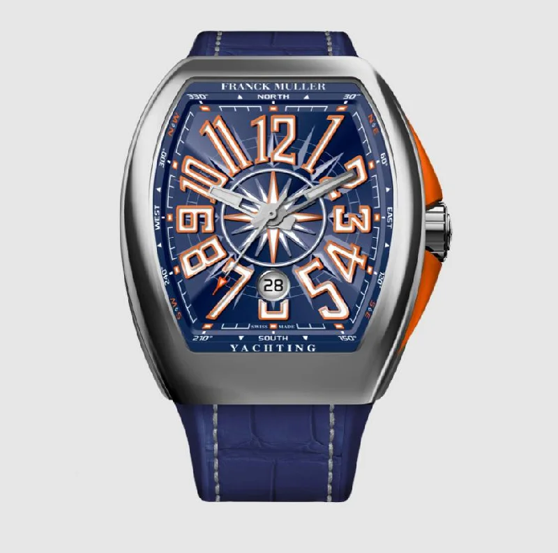 Large face digital watches for men with LED display and bold design -FRANCK MULLER VANGUARD YACHTING WATCH