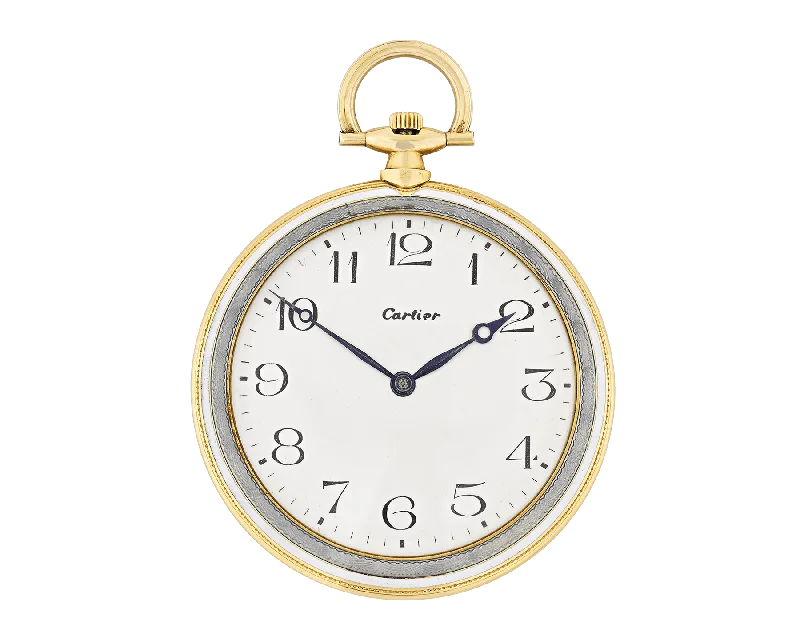 Classic leather band watches for men with traditional design and modern appeal -Cartier Art Deco Pocket Watch