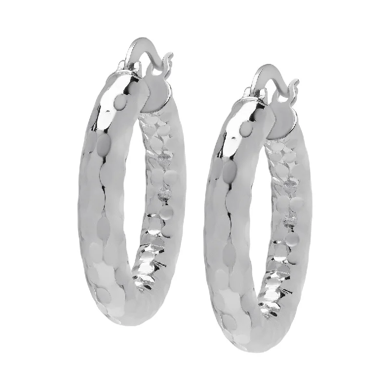 Diamond Drop Earrings for Luxury -Victoria Townsend Silver Plated Small Hoop Clip-on Earrings