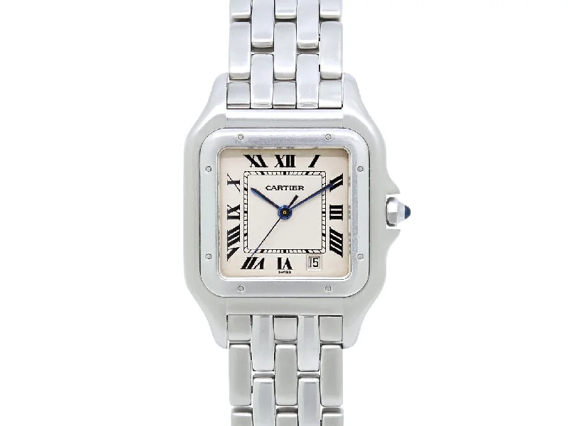 Luxury leather strap watches for women with sleek and elegant designs -Cartier 'Panthère de Cartier' Watch in Steel, 27 mm