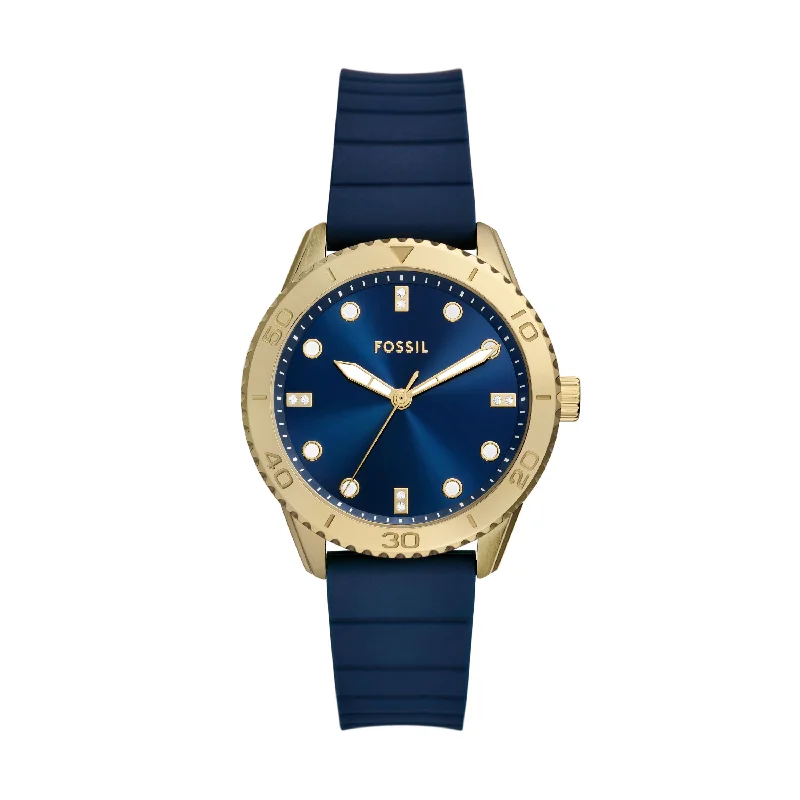 Dress watches for men with sleek design and minimalistic look -Fossil Women's Dayle Three-Hand, Gold-Tone Stainless Steel Watch