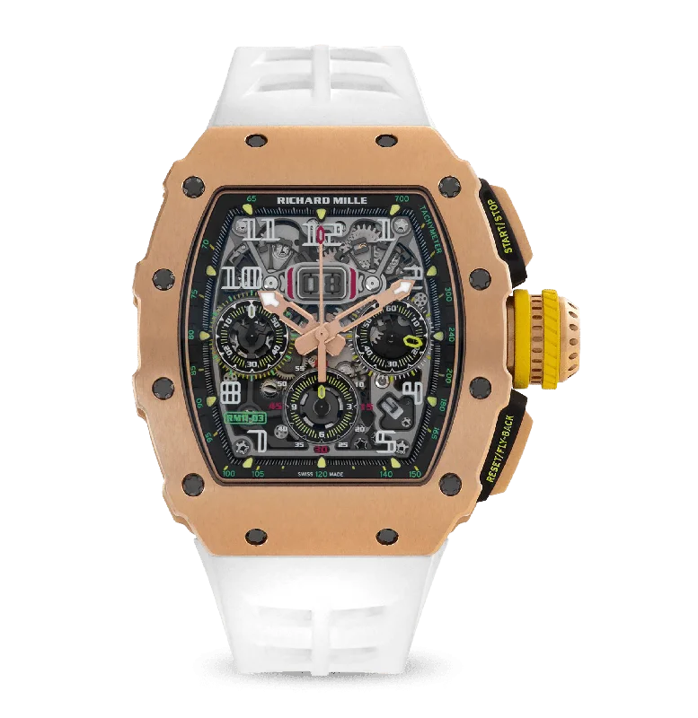 Solar-powered watches for women with eco-conscious design and sleek profile -Richard Mille RM 11-03 Rose Gold Chronograph Watch