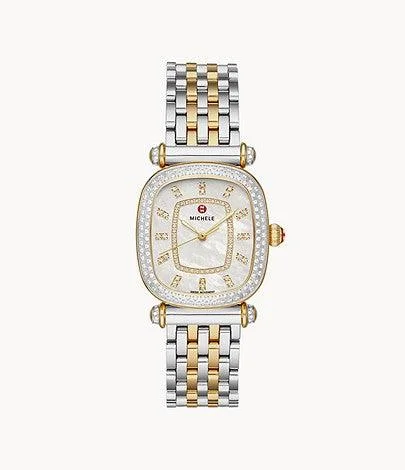 Luxury stainless steel watches for women with refined design and versatile wear -Caber Isle Two-tone 18K Gold Diamond Watch