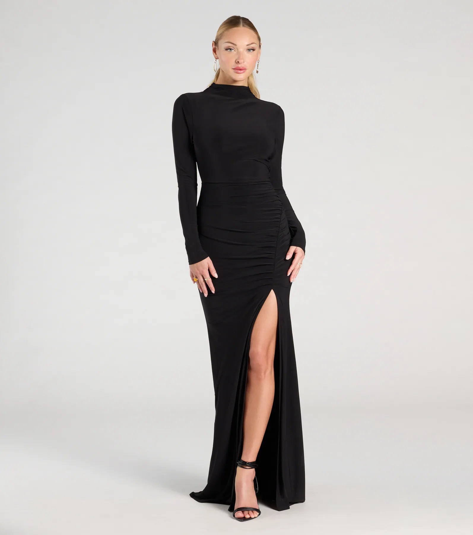 Strapless Dresses for Glamorous -Vienna Long Sleeve Open Back Bodycon Formal Dress