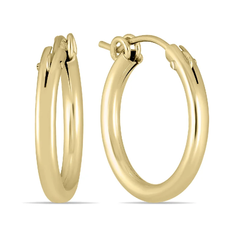 Long Drop Earrings for Dramatic -14K Yellow Gold Filled Hoop Earrings 19Mm