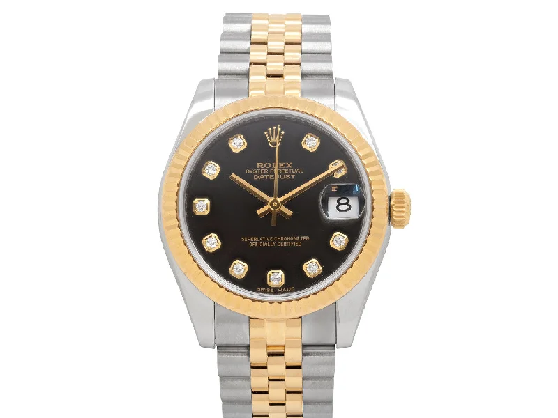 Luxury watches for men with Swiss-made movement and premium materials -Rolex 'Datejust' Diamond Watch, in Steel and 18K Gold, 31 mm