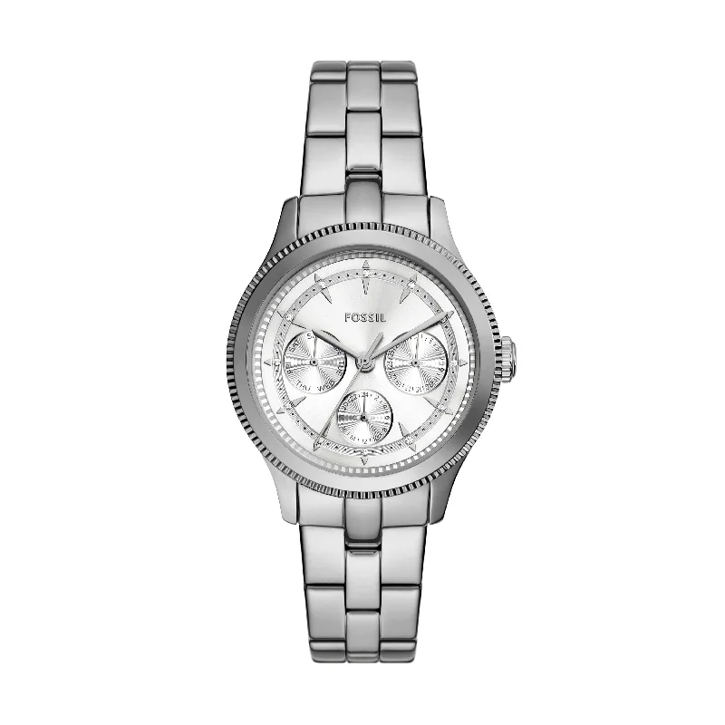 Fashionable smartwatch for women with customizable bands and sleek interface -Fossil Women's Brynn Multifunction, Stainless Steel Watch