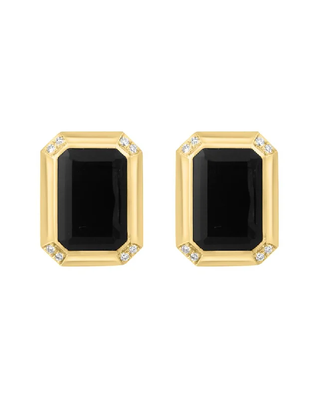 Geometric Drop Earrings for Trend -Effy Fine Jewelry 14K 4.26 ct. tw. Diamond & Onyx Earrings