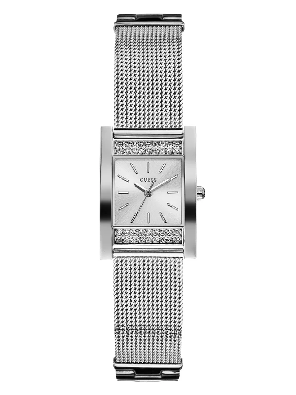 Luxury watches for men with Swiss-made movement and premium materials -Silver-Tone Mesh Analog Watch